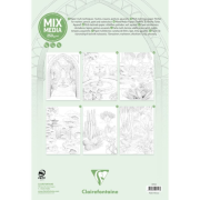 Bloc de coloriage Les jardins 20 feuilles A4 250g Odélia E. Colin Clairefontaine