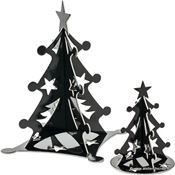 Lot de 2 Sapins en carton Noir 29 et 15 cm Cocorikraft