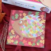 Coffret Peinture au Doigts 6 Tableaux Animaux Colorés 3 ans Crealign