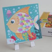 Coffret Peinture au Doigts 6 Tableaux Animaux Colorés 3 ans Crealign
