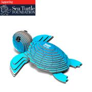 Mini-maquette Eugy Tortue de mer Bleue 8 cm en Carton 3D