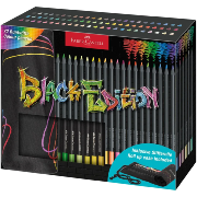 Crayons de couleur Black Edition 72 couleurs Mine tendre Trousse roulée Faber Castell