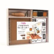 Kit Linogravure Outils Encreurs Gomme à graver Carnet Graine Créative