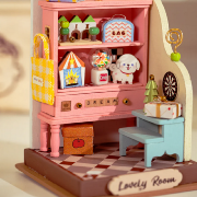 Mini-Kit Maquette Bois Maison miniature Salle de Jeu Lovely Room 7x7x9 cm DS027