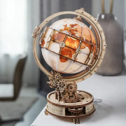 Maquette en bois Globe Lumineux 29 cm ST003 180 pièces à fabriquer Rokr