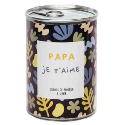 Kit à semer Papa Je t'aime Graines de Fleurs Terre Pot Mauvaises Graines