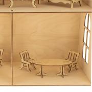 Maison de Poupées Winter 56x35cm avec Mobilier à construire Bois Munda Mundi
