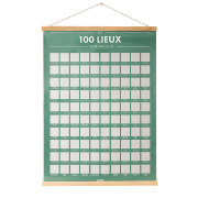 Poster à gratter 100 Lieux à visiter dans sa Vie 50x70 cm Opari