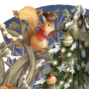 Carte Noël 3D Les Animaux fêtent Noël 16x16 Décor en relief avec enveloppe