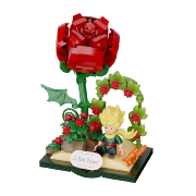 Briques de construction Le Petit Prince Rose rouge  H 15 cm Starry Ride Rose Pantasy