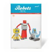 Paper Toys 3 Robots à fabriquer 14 à 23 cm Jouets en papier Pukaca