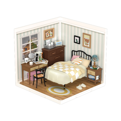 Kit Maquette Super Creator Chambre DW009 Sweet Dream Bedroom 95 pièces Rolife