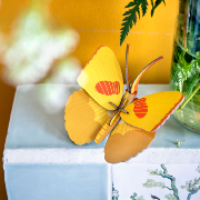 Insecte Papillon Yellow Butterfly en carton 14 cm Décoration 3D Studioroof