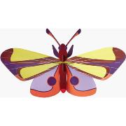 Papillon décoratif en carton Jaune et Marron 35 cm à construire Studioroof