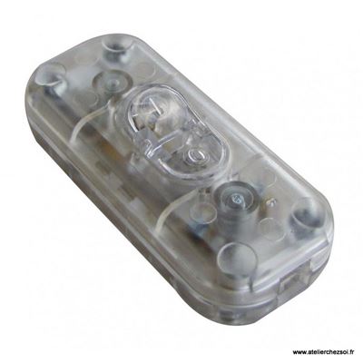 Interrupteur à bascule plastique transparent bipolaire 6A 250V