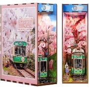 Kit Maquette Book Nook à fabriquer Voyage Sakura 18x8x24 cm TQ119 Serre-livres Sakura's Travel Miniature 3D