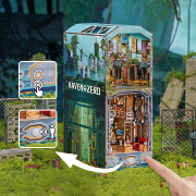 Kit Maquette Book Nook Refuge Zero 26.3x9.8x19 cm TQ132 Serre-livres Haven Zero Miniature 3D
