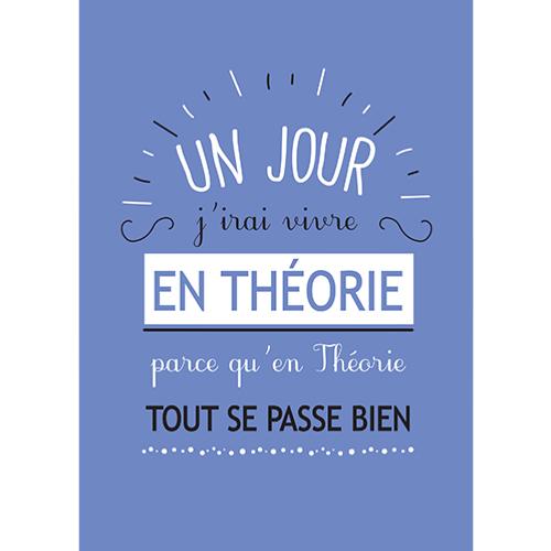 Carte Postale Citation Vivre En Theorie Car Tout S Y Passe Bien Kiub
