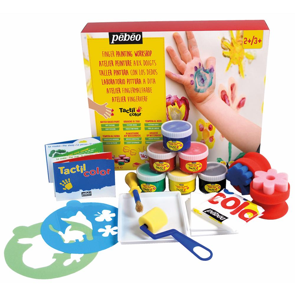 Kit Peinture Aux Doigts Lumineuse Hiver - 5 Couleurs Irisées + 10 Modèles à Colorier | Enfants 3 Ans Et Plus