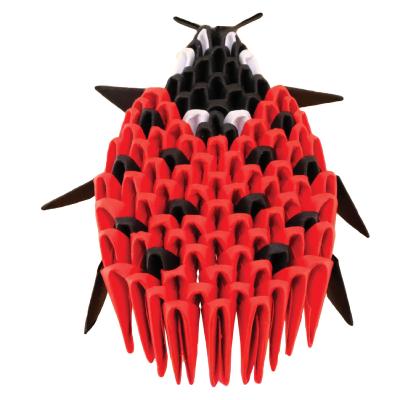 Kit pliage Origami 3D Coccinelle Taille XS 109 pièces Créagami