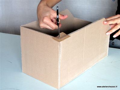 Tuto DIY Casier en carton - kraftage casier