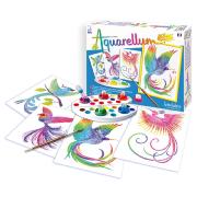 Kit Peinture Aquarellum Junior Oiseaux du paradis 4 Tableaux 18x25cm Sentosphère