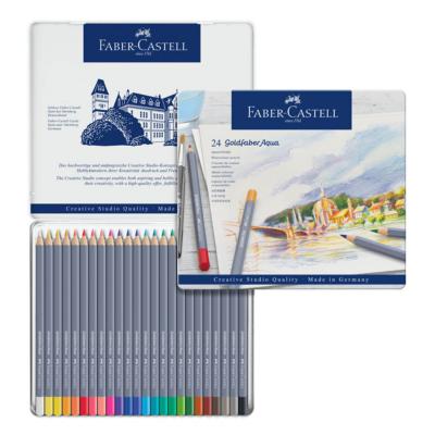 Crayons de couleur Aquarellables Goldfaber Boîte métal 24 couleurs Faber Castell