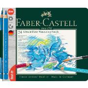 Crayons de couleur Aquarellables Albrecht Dürer Boîte métal de  24 couleurs Faber Castell