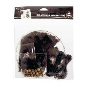 Attrape rêves Cercle Noir Diamètre 15.5 cm Kit de Fabrication
