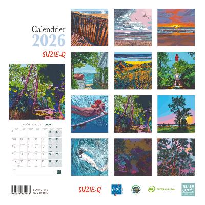 Calendrier mural 2026 Suzie Q 12 illustrations 30X30 cm Blue Art Editions