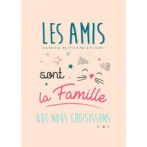 Carte postale Les Amis La Famille que nous choisissons 15x21 cm Kiub