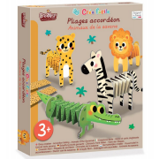 Coffret Pliages accordéons 5 Animaux de la Savane 3 ans Crealign