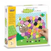 Coffret Feutrine à coller 6 Tableaux Animaux A la Ferme 3 ans Crealign