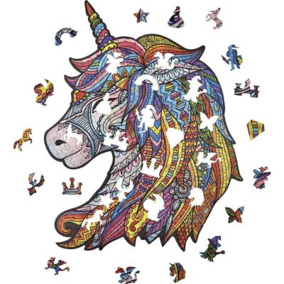 Puzzle en Bois Licorne Féérique 120 pièces 32x25 cm Creatif Wood