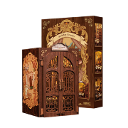Kit Maquette Book Nook Bookshop Memories 17x12x10 cm Librairie 3D avec Vitre anti-poussière Cutebee