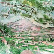 Calendrier mural 2025 Paul Cézanne 12 illustrations 16 mois 30X30 cm Ed Desastre