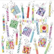 Carte double Bon Anniversaire Cadeaux et Bougies 16.5x16.5 cm Aerial Editor