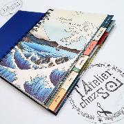 Agenda perpétuel Estampes Japonnaises Spirale 230p 17.5x21.5 cm Semainier Ed Desastre
