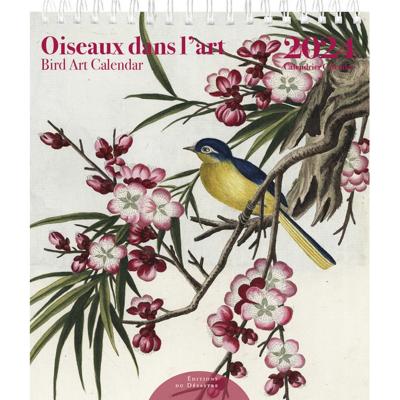 Mini-Calendrier Chevalet 2024 Oiseaux dans l'Art 12 illustrations 14X16 cm Ed du Désastre