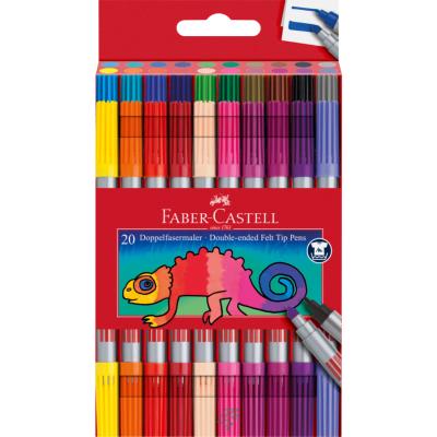 Feutres Double-Pointe Pochette 20 couleurs Faber Castell