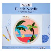 Kit Punch Needle A la plage Ø20cm Figure d'Art