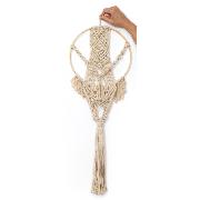 Kit Macramé Suspension Cercle en Bambou Coton Ecru Graine créative
