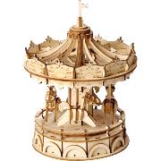 Maquette Bois Manège Carrousel 15 cm Puzzle 3D de 178 pièces