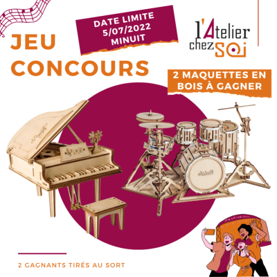 [Concours] Fte de la musique Maquette en bois Batterie ou Piano  gagner