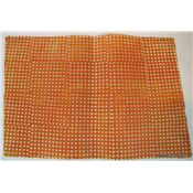 Papier népalais Lokta Pois Blancs sur Orange Feuille 50x75 cm