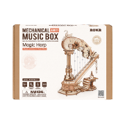 Kit Boîte à musique Harpe à fabriquer H28 cm Puzzle 3D Bois mécanique Magic Harp AMK71 350 pièces Rokr