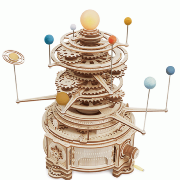 Kit Système Solaire Orbites Planétaires à fabriquer 40x40x35cm Puzzle 3D Bois mécanisme à manivelle ST001  316 pièces Rokr