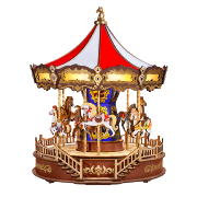 Kit Maquette Carrousel Classique Puzzle 3D Bois Musical et Lumineux 265 pièces AMC01 Rolife