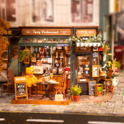 Kit Maquette 3D Bistro Bar Tipsy Restaurant Miniature à fabriquer 297 pièces DG167 Rolife