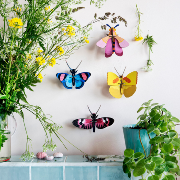 Insecte Papillon Yellow Butterfly en carton 14 cm Décoration 3D Studioroof